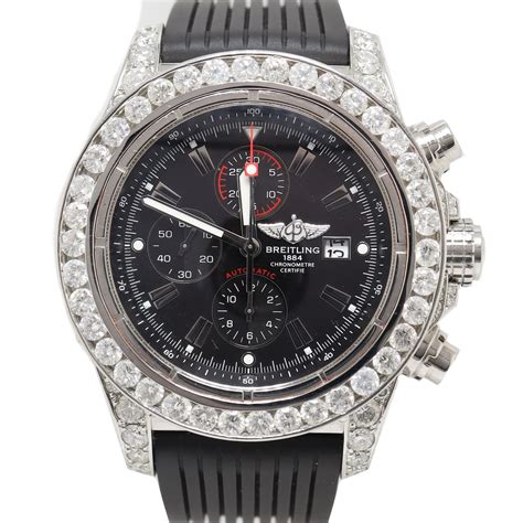 Custom Breitling A13370 Super Avenger 48MM Fully Iced Out 